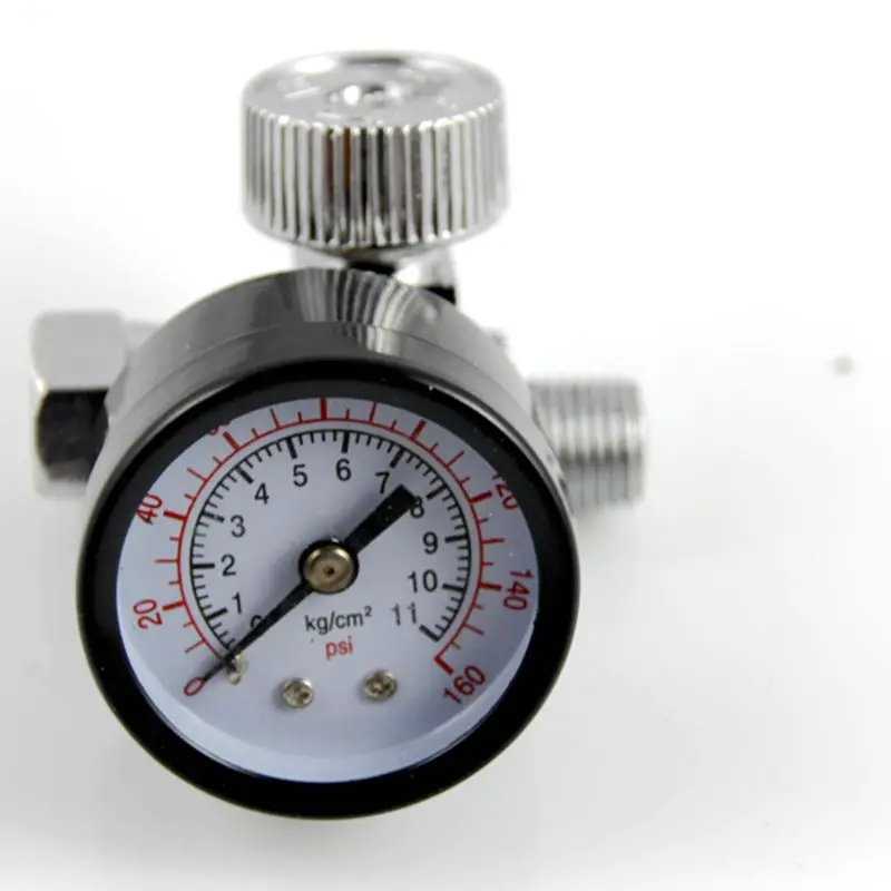 Spray Gun Air Flow Control Valve Pneumatic Parts Gas Adjustment Pressure Gauge Regulator Valve