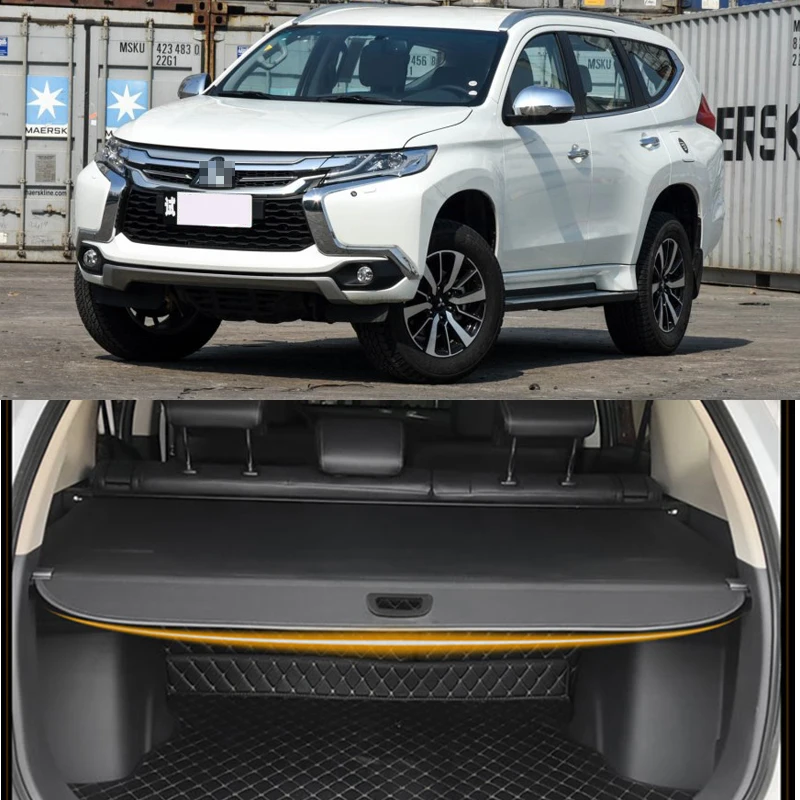 Trunk Parcel Shelf Cover for Mitsubishi Pajero Sport Montero 2016-2020 2021 Retractable Rear Racks Spacer Curtain Accessories