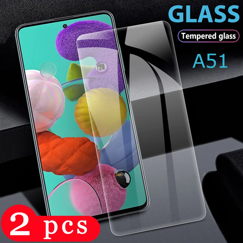 2Pcs tempered glass for Samsung Galaxy A51 A50S phone screen protector for Samsung Galaxy A50 protective film glass smartphone