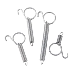 4Pcs Cage Door Spring Hook Metal Spring Hooks Sturdy Tension Fixing Spring Multipurpose For Wire Rabbit/Bird/Hamster Cages