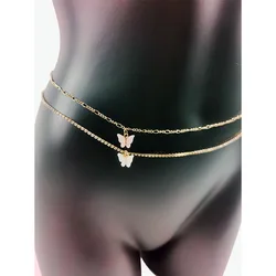 Butterfly Waist Chains Fashion Body Jewelry Belly Chain Punk Sexy Bikinis Goth for Women Beach Accessories Summer Gift cheap