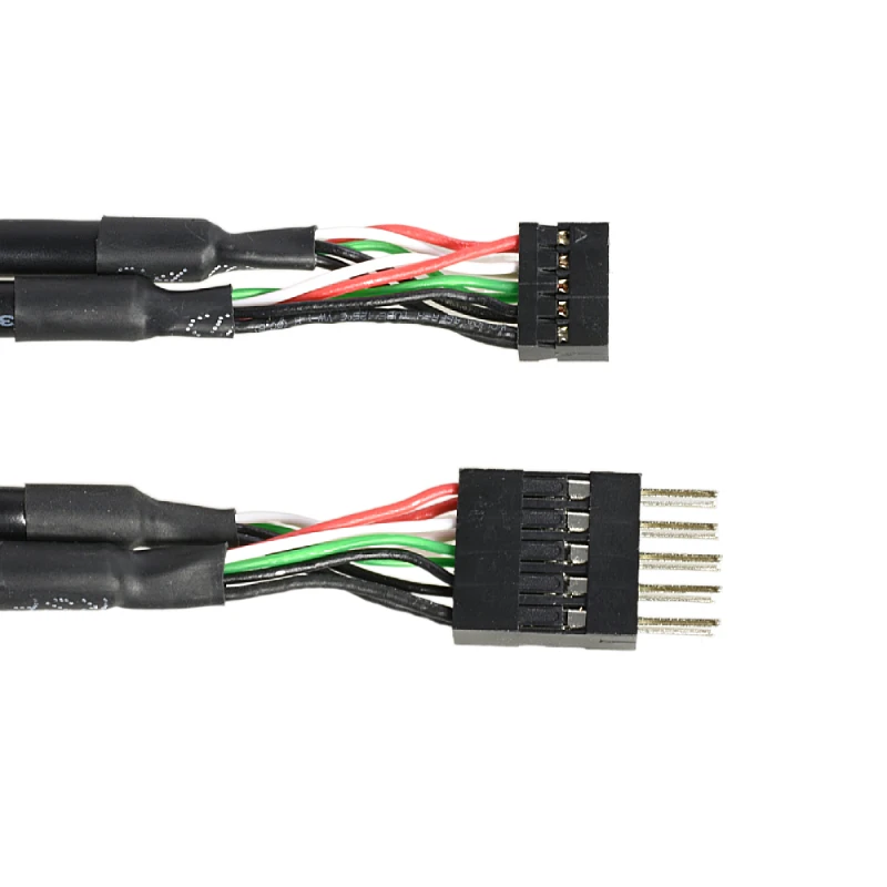 Dual row dupont line Flash Cable Hole pitch 2.0 2.54mm  10pin FOR Industrial Motherboard USB Pin connector PIN/HOLE