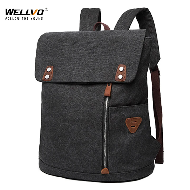 Anti-theft Canvas Backpacks For Men Student Fashion Casual Laptop Office Shoulder Bags For Teenage Boys Hot Sales XA504ZC