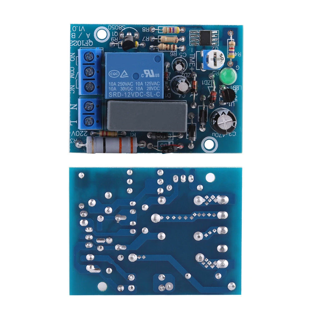 AC 220V minuterie relais retard interrupteur entrée/sortie retardateur Module de commutation réglable 0-10S 10Min 10H 100Min synchronisation arrêt carte