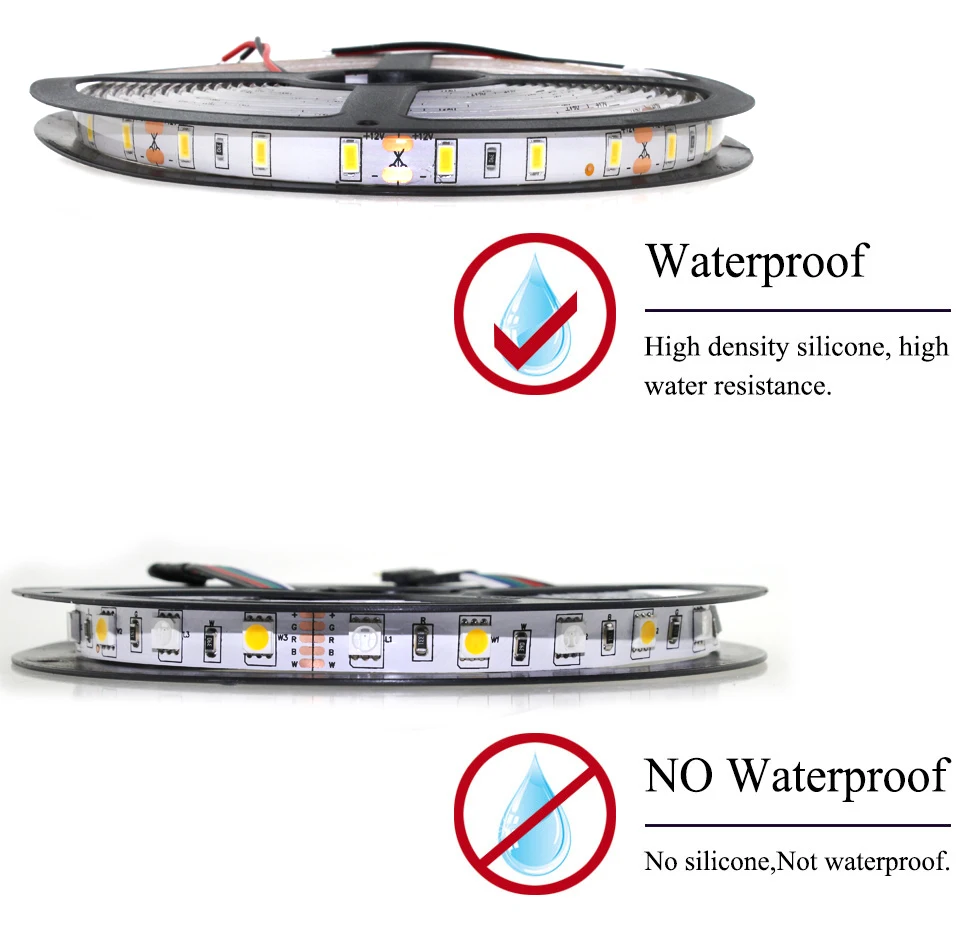 Impermeável LED Strip Light para TV Backlight, LED Strip Lamp, PC, DC 12V, RGB 2835, 5m, 12V, 60 LEDs/m