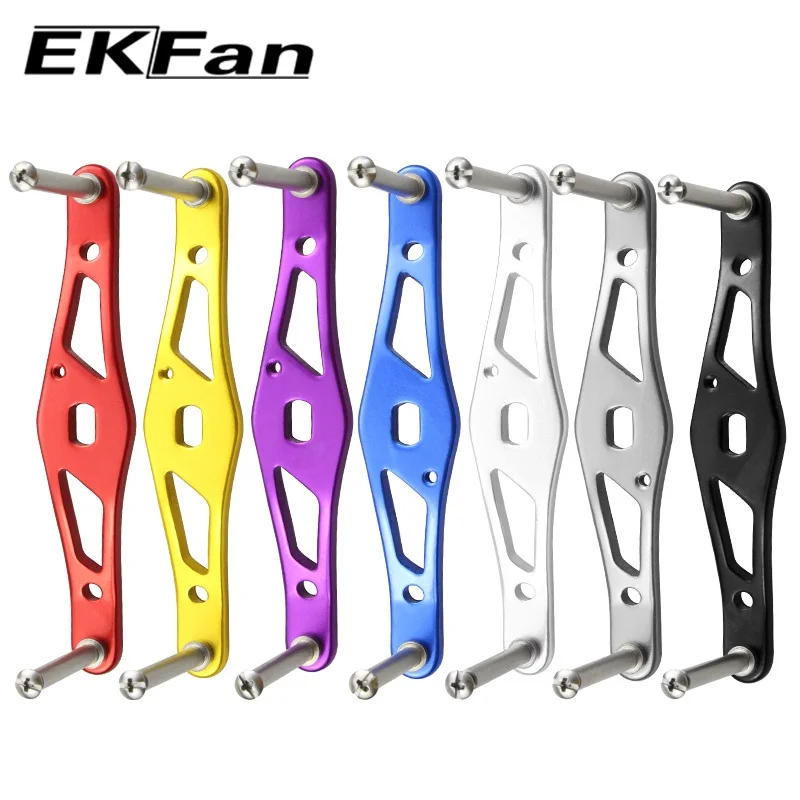 EKFAN Aluminum Alloy 100MM Fishing Left Right Handle 8MMX5MM Holes For Daiwa Baitcasting Reel Knob 7X4X2.5MM Bearing Parts view 4