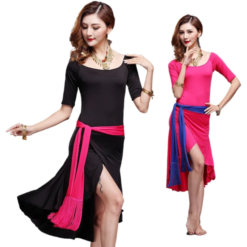 

New Women Belly Dance Costume Latin Oriental Dancing Clothing for Women Belly Dance Wear Stage Performance Skirt Set M Size
