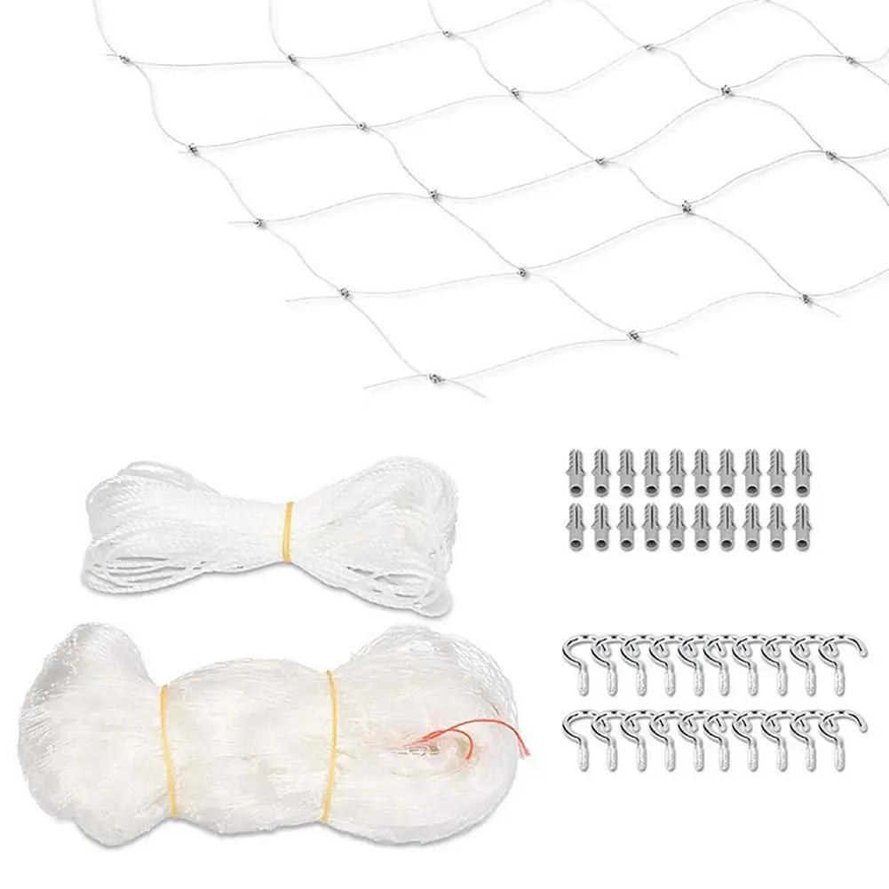 Cat siatka asekuracyjna Nylon ochronny przezroczysty Pet Anti-fall Net wytrzymały i trwały przezroczysty Design na balkony tarasy drzwi