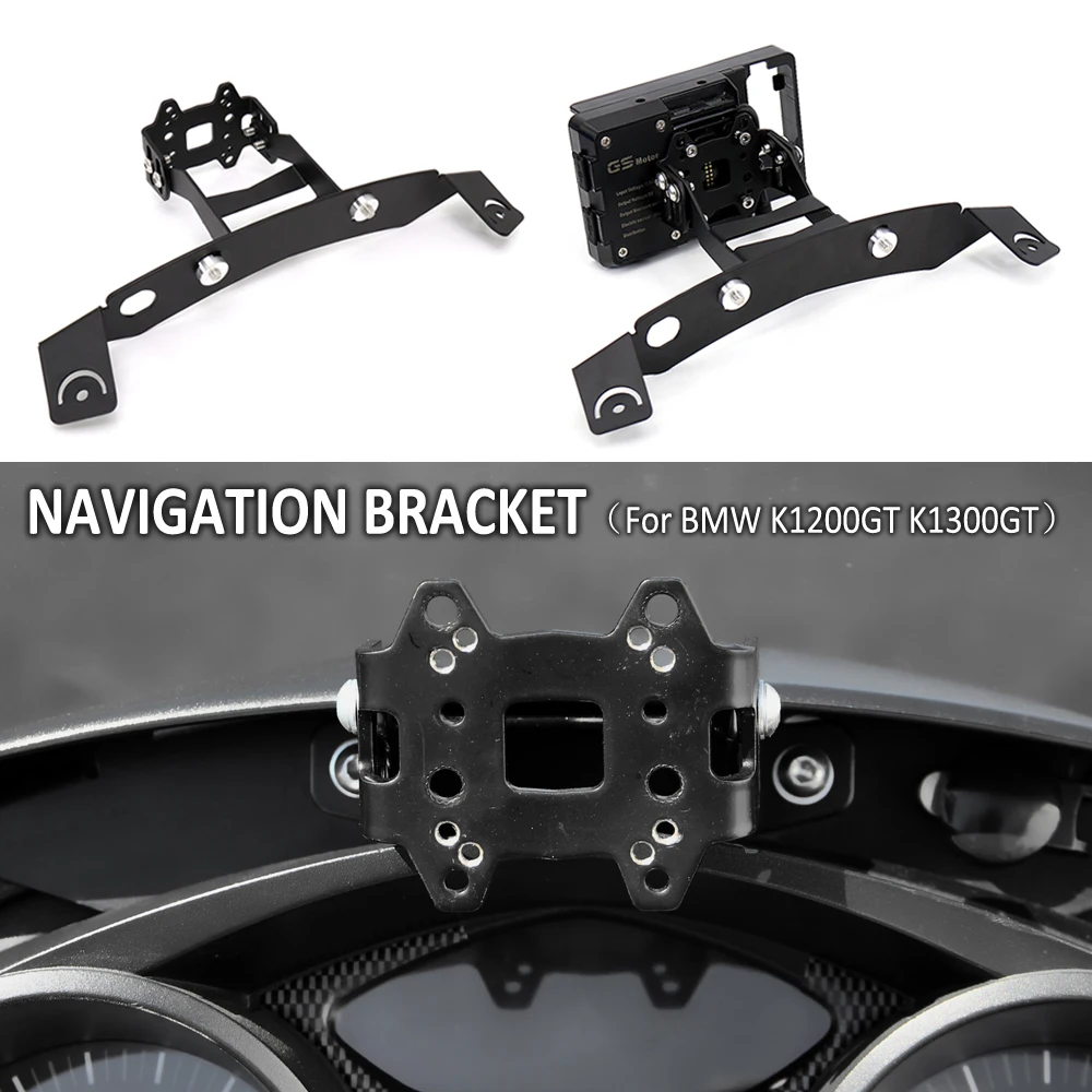 NEW For BMW K1300GT K1200GT K 1200 1300 GT Motorcycle Phone GPS Mount USB and Wireless Charging Navigation Bracket Stand Holder