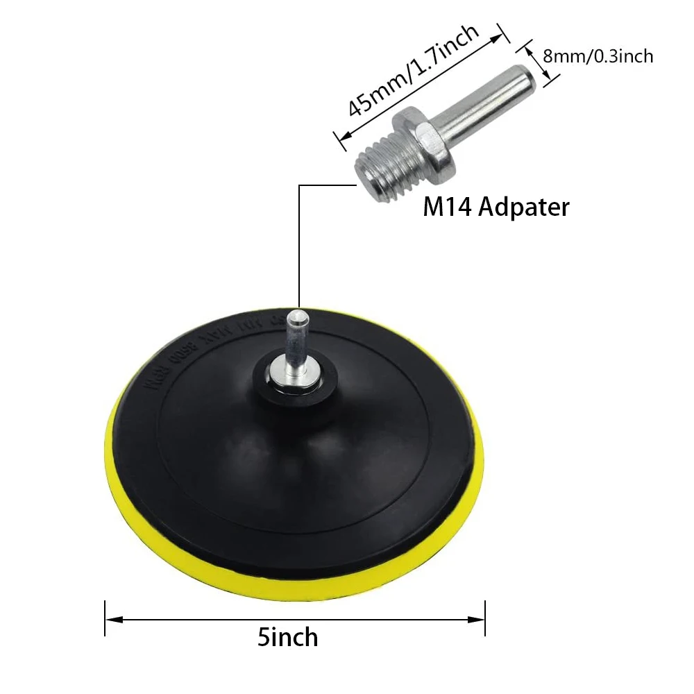 ウール研磨パッド,ウールとウェーブの研磨用,m14ドリルアダプターを使用した研磨用,7個