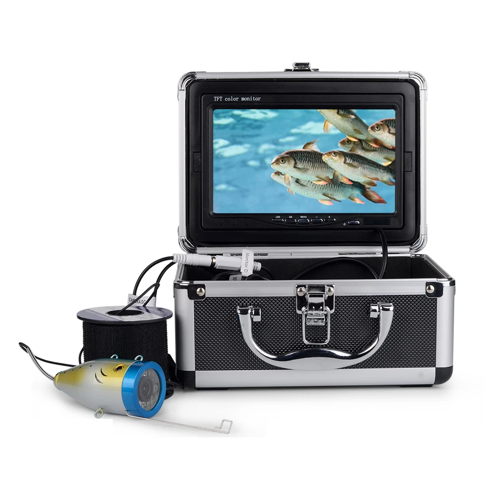 SYSD 7in Monitor 30m 1080P Underwater Fishing Video Camera Fish Finder with 8G TF Card