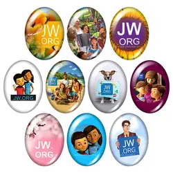 JW.ORG Jehovah's Witnesses JW the Bible Love Oval 18x25mm/30x40mm mixed photo glass cabochon demo flat back Jewelry findings