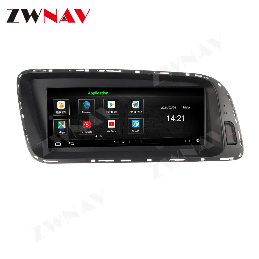 8.8 Inch Android 10.0 System Car Head Unit IPS Screen For Audi Q5 2009-2016 Google WIFI 4G LTE BT Carplay Radio 8+64G GPS