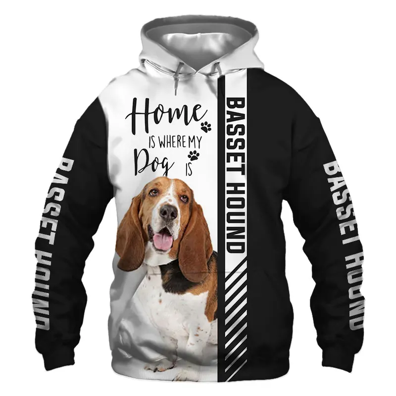 

Animal Basset Hound Dog 3D Printed Jacket Men/Women Harajuku Hoodie Unisex Casual Streetwear Sweatshirt Pullover Sudaderas D8055