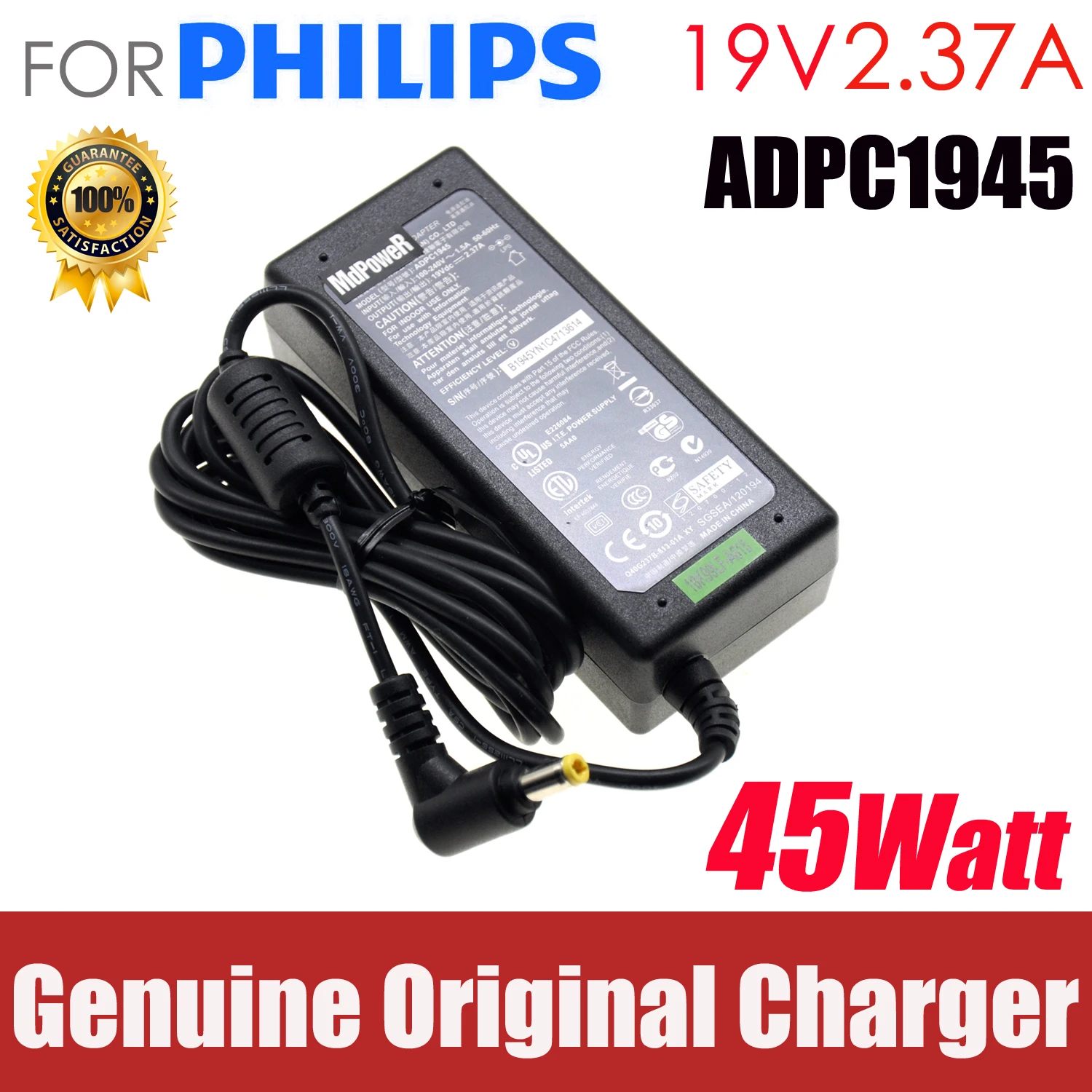 Genuine ADPC1936 19V 2.37A AC Adapter For PHILIPS 220C4LSB/93 226V4TFB/93 226V4TFB 220C4LSB LCD Monitor AC Power Supply Charger