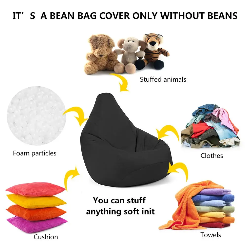 Large Small Lazy Bean Bag Sofas Cover Chairs Without Filler Linen Cloth Lounger Seat Bean Bag Pouf Puff Couch Tatami Living Room