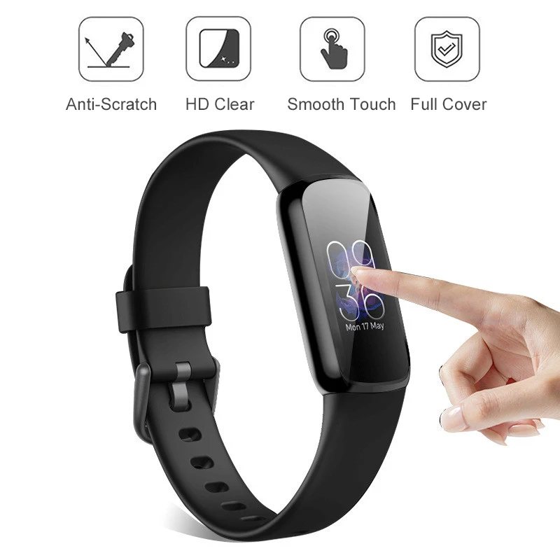 إسيدي لينة ساعة من البولي يوريثان الحالات ل Fitbit Luxe مكافحة صدمة خدش غطاء كامل الغطاء الواقي شل ل Fitbit Luxe