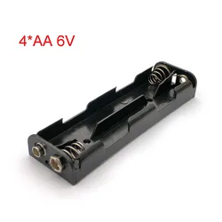 Long Strip Type 4 X AA Battery Case Holder 6V Back To Back Battery Storage Box 9V Button Battery Box