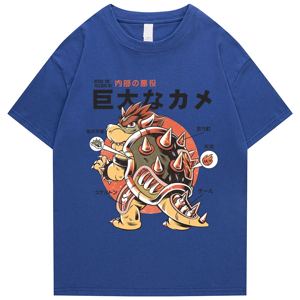 2021 Japanese Men\'s T-shirt Samurai Turtle Cool Unisex Summer T-shirt Funny Print Streetwear Top&Tee European Size T-shirt Men