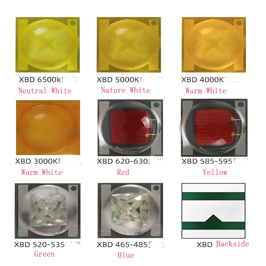 10PCS/Lot XBD 3W 2525 SMD LED High Power Neutral/Nature/Warm White Red/Yellow/Green/Blue Color For Flashlight Biycle Light