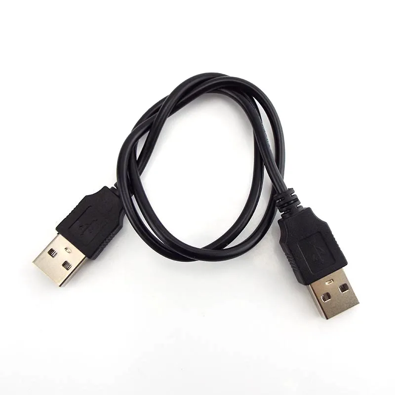 Podwójne USB 2.0 typ A z męskiego na męskie przedłużacz komputera Adapter do kabla złącze przedłużacz szybki Transfer synchronizacja danych