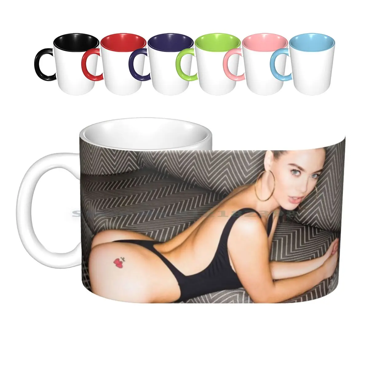 Lana Rhoades Ceramic Mugs Coffee Cups Milk Tea Mug Lana Rhoades Lana Rhoades Tattoo Brunette Babe Cute Beautiful Booty Pawg Xxx