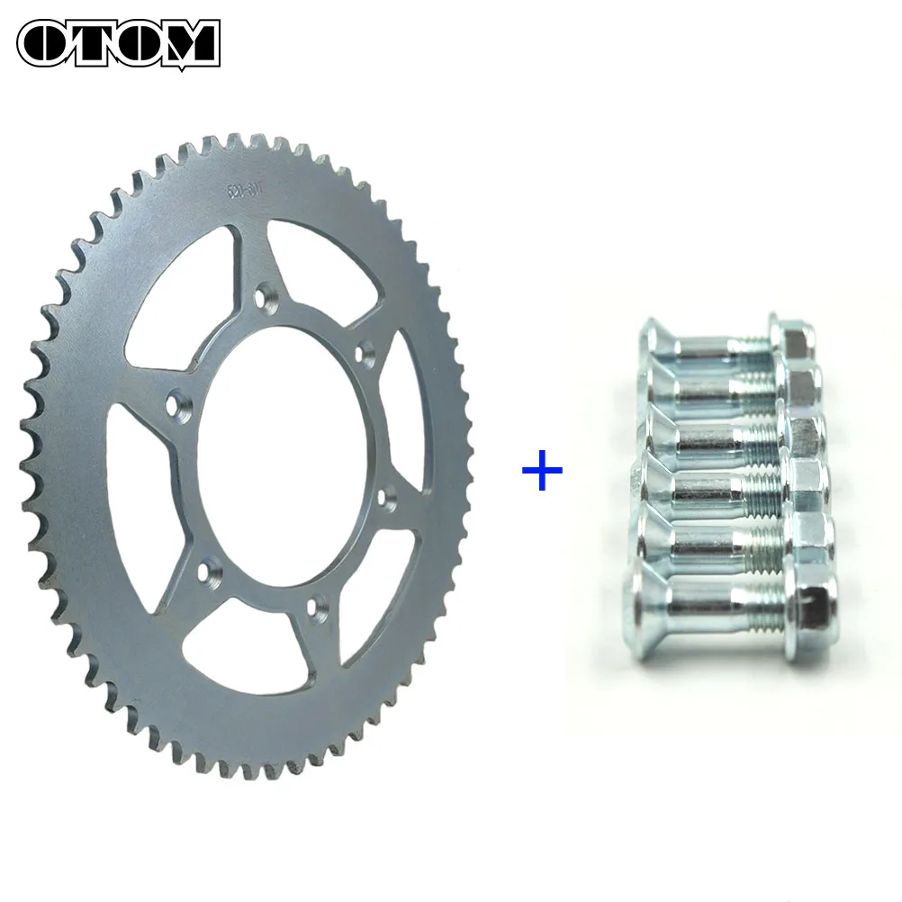 OTOM Motorcycle Steel Chain Rear Sprocket Wheel Disc Plate For HONDA CR125R CRF230L XR400 XR650R CR500 Beta Motor Motocross Part