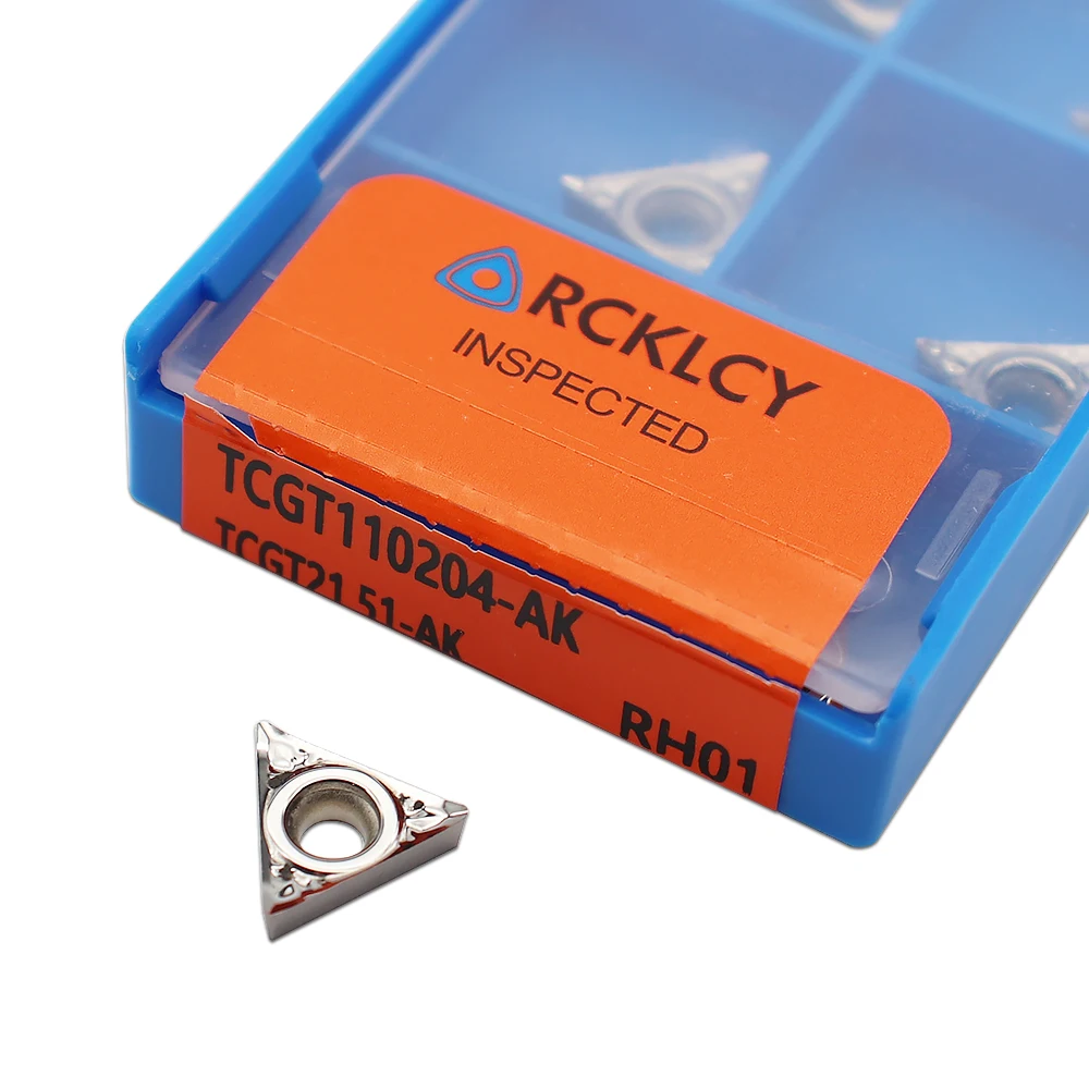 TCGT110202 TCGT110204 AK RH01อลูมิเนียมเครื่องตัดใบมีดเครื่องมือตัดเครื่องมือCNCเครื่องมือAL + TINไม้