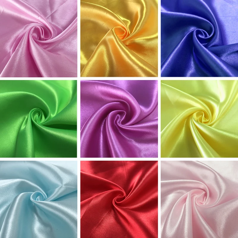 Satin Fabric Silk 150*100cm Handmade DIY Box Lining Home Dress Wedding Party Decoration Sewing fabric