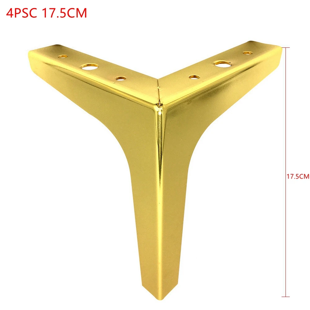 4PCS Furniture Sofa Chair Leg Iron Legs Cupboard Table Bed legs Golden Sofa Legs