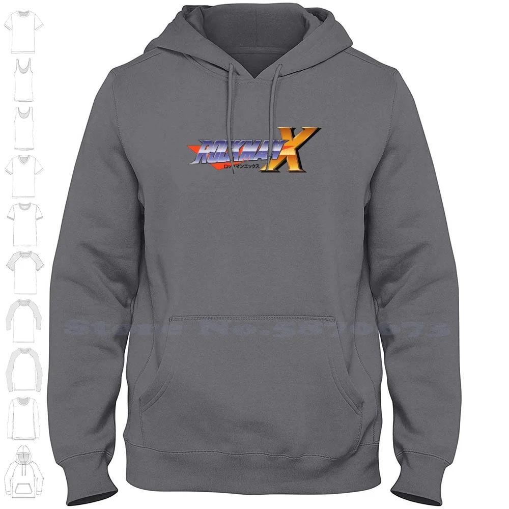 Rockman X 100% Cotton Hoodie T-Shirt Rockman X Mega Man X Megaman X Video Game Logo Snes Dr Thomas Light Super Famicom