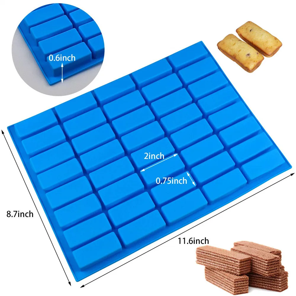 Foremka do czekolady silikonowe formy do ciasta prostokąt 40 wnęka tabliczka czekolady formy kremówki formy ciasto przybory do dekoracji formy do
