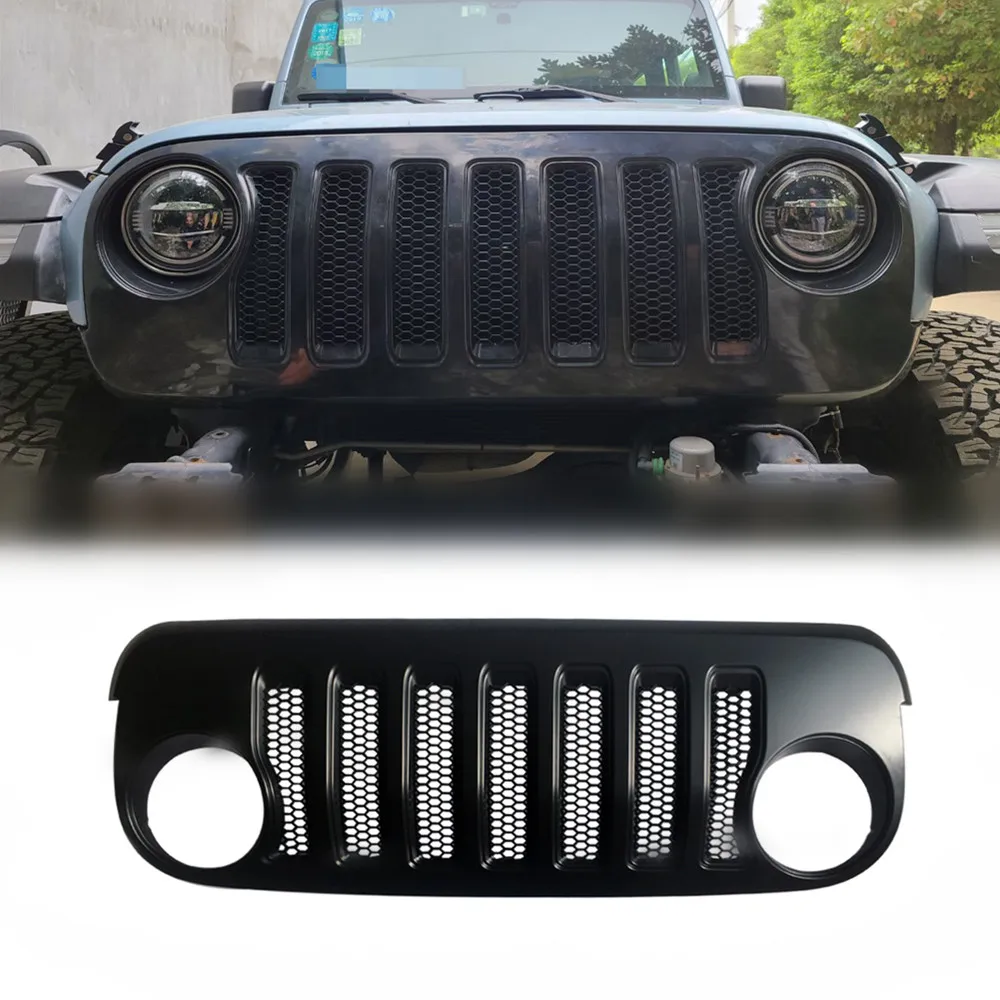 

Jeep Wrangler Grills J373 Matte Black Grilles ABS For Jeep Wrangler JK JKU 2007-2017