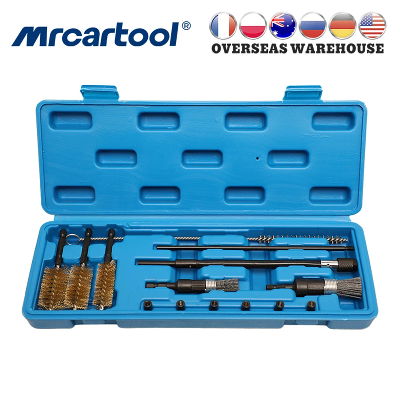 

MR CARTOOL 14pcs Diesel Common Rail Injector Seat Cleaner Set With Auto Engine Maintenance Tools Cleaning Brushes Cleaning Tools