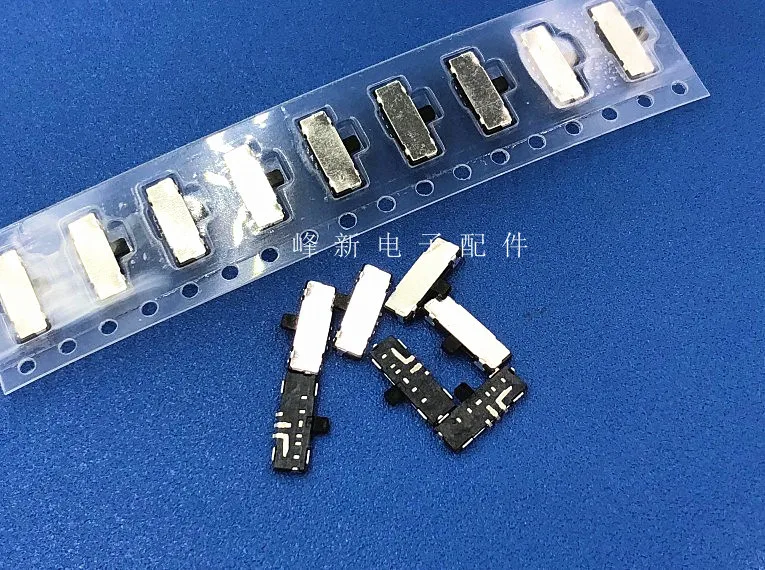 2 Stuks Dunne 2-Speed 3-Pin Self-Reset Schakelaar, mobiele Telefoon Digitale Self-Return Slide Schakelaar Voeding