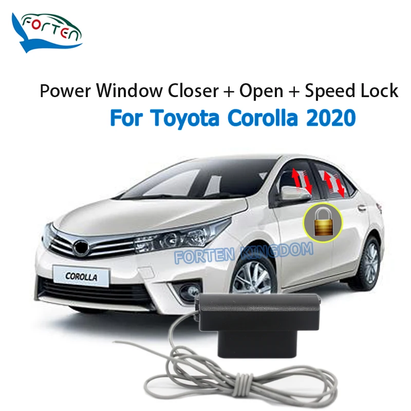 Forten Kingdom Car Auto Window Lift Close Closer Open + Speed Lock & Unlock Kit Module For Toyota Corolla 2020-2021