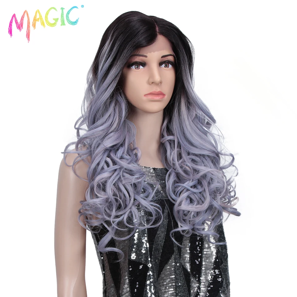 Magic Synthetic Lace Front Wig Long Wavy Lace Front Wig 22\