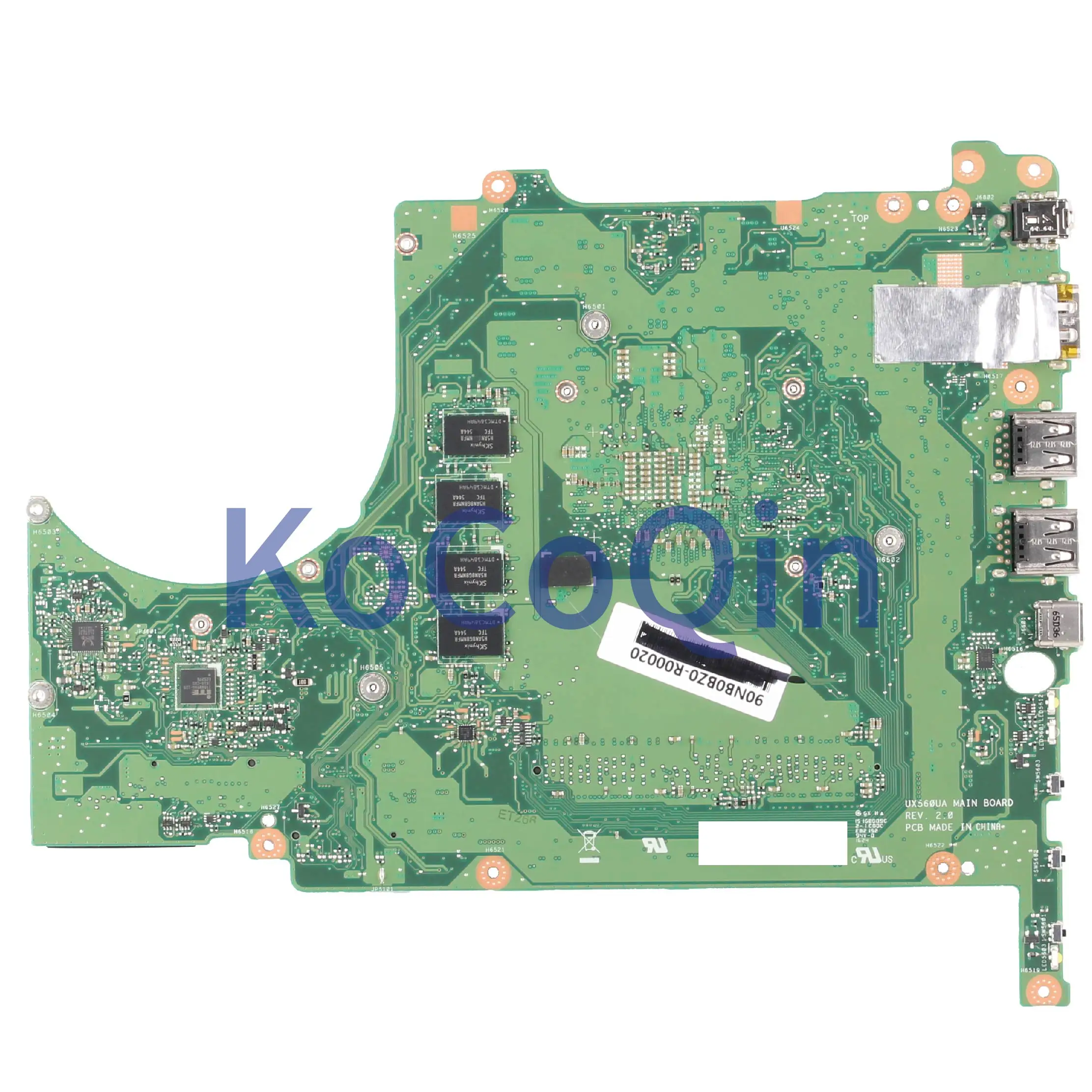 Imagem -02 - Kocoqin-placa-mãe para Computador Placa Principal Rev.2.0 com gb de Ram Testada para Asus Q504uak Q504ua Q504u Ux560ua Ux560u Core Sr2ey