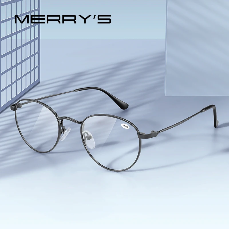 MERRYS DESIGN Classic Reading Glasses For Men Women Retro Reader Blue Light Blocking CR-39 Resin Lenses S2448FLH