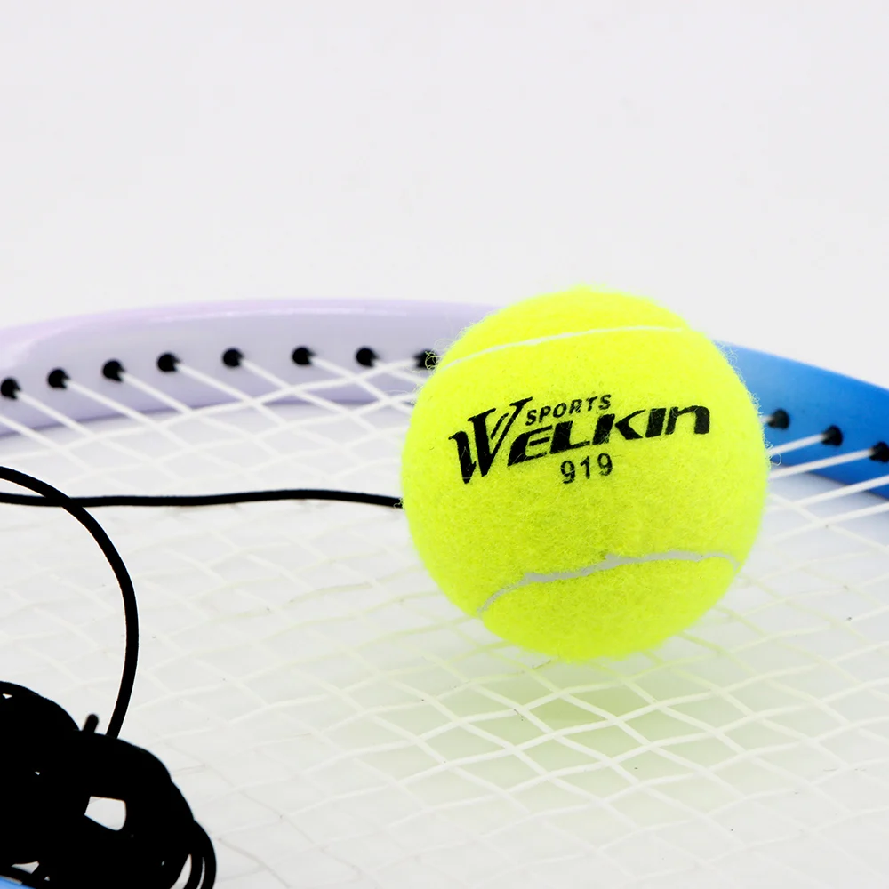 Welkin Professional Partner Rebound Practice Ball With 3.8 Meter Elastic Rope Tennis Training Rubber Ball For Beginner Study