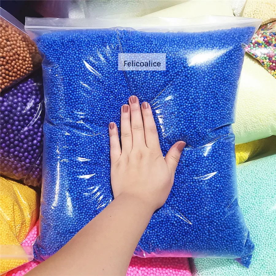 12L DIY Schnee Schlamm Partikel Zubehör Schleim Kugeln Kleine Winzige Schaum Perlen Für Floam Füllstoff Für DIY Liefert 2-4mm – Detail 5