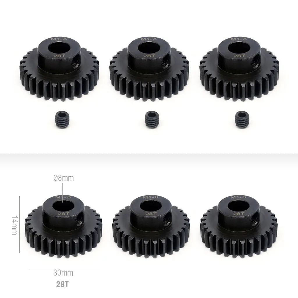 M1 8mm Pinion Motor Gear 13T 14T 15T 16T-20T 20T-25T 26T-30T 31T-49T for 1/5 1/7 ARRMA 4WD Outcast 8S EXBRC X-MAXX Car RC Motor