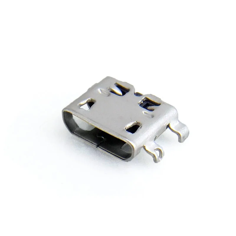 50/100 pcs/lot usb 4 Feet 5Pin DIP Female Flat Port Micro USB Connector Jack Tail Plug Sockect Terminals Front foot hollow