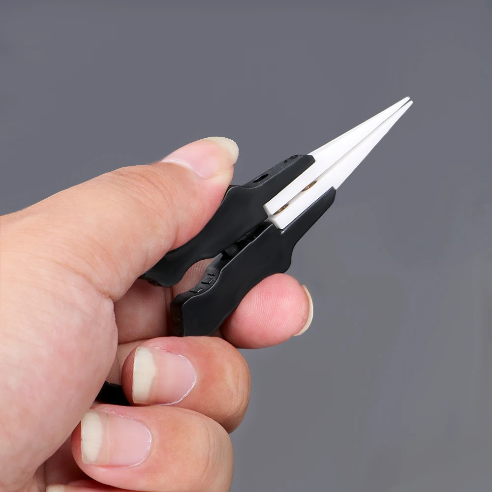 DIYWORK High Temperature Resistance Ceramic Insulation Tweezers Multifunctional Forceps