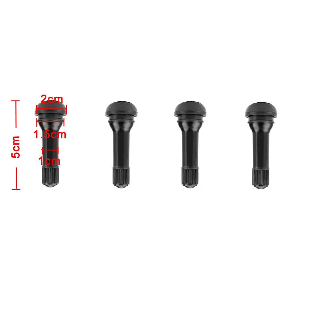 10/20/50/100PCS Universal TR414 Snap-In Black Rubber Tire Valve Stems Short Rod Car Accessory