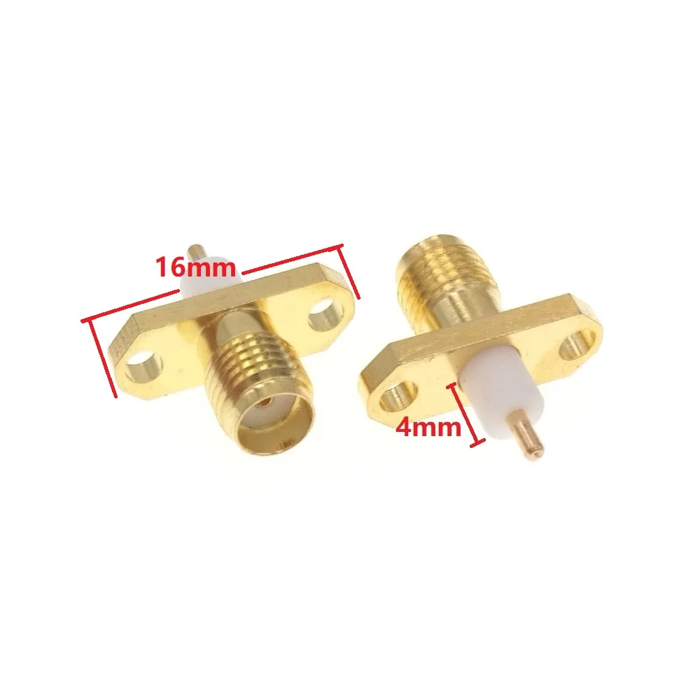 100pcs SMA Female Chassis Connector With 4mm Dielectric