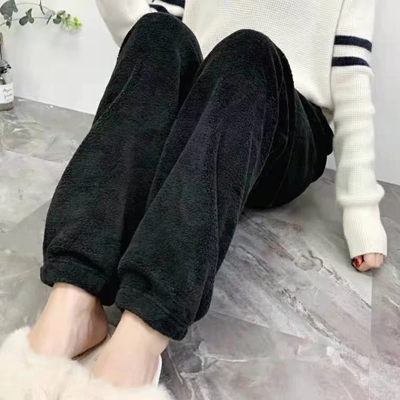 

Women's Flannel Pants Autumn Pajamas Warm Coral Bath Velvet Winter Pyjamas Badjas Female Sleepwear 2021 Clothes