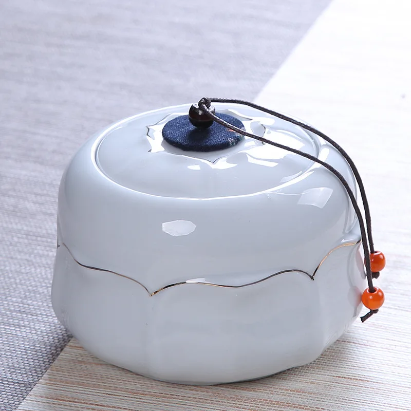 

Новинка, аксессуары для чая Celadon, керамический чайный горшок, конфеты для хранения сушеных фруктов, емкость для чая, 14x12 см