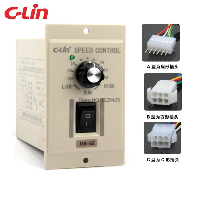 US-52 AC Motor Speed Controller 25W 40W 60W 90W 120W 180W 200W 250W