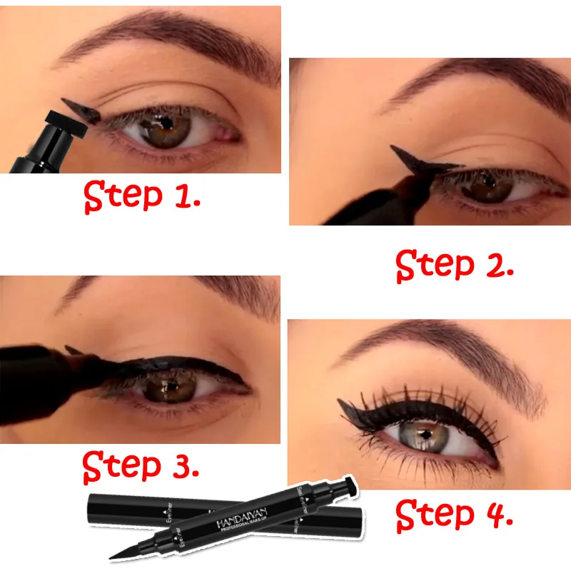 Liquid อายไลเนอร์ดินสอยาวสีดำ Eye Liner Stamp Eye ดินสอ Stamp Eye Liner แต่งหน้า Eye T0340